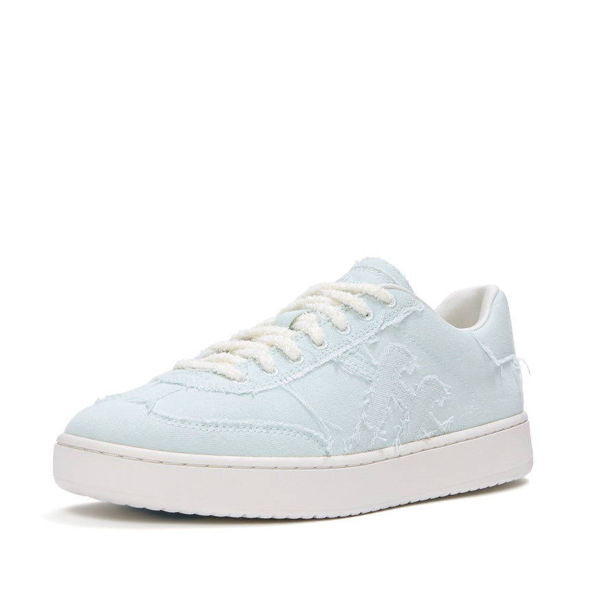 FITFLOP THE DASH FF FRAYED DENIM T-TOE TRAINERS A9D-728 ICE BLUE