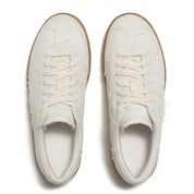 FITFLOP THE DASH FF FRAYED DENIM T-TOE TRAINERS A9D-E45 WHITE WASH