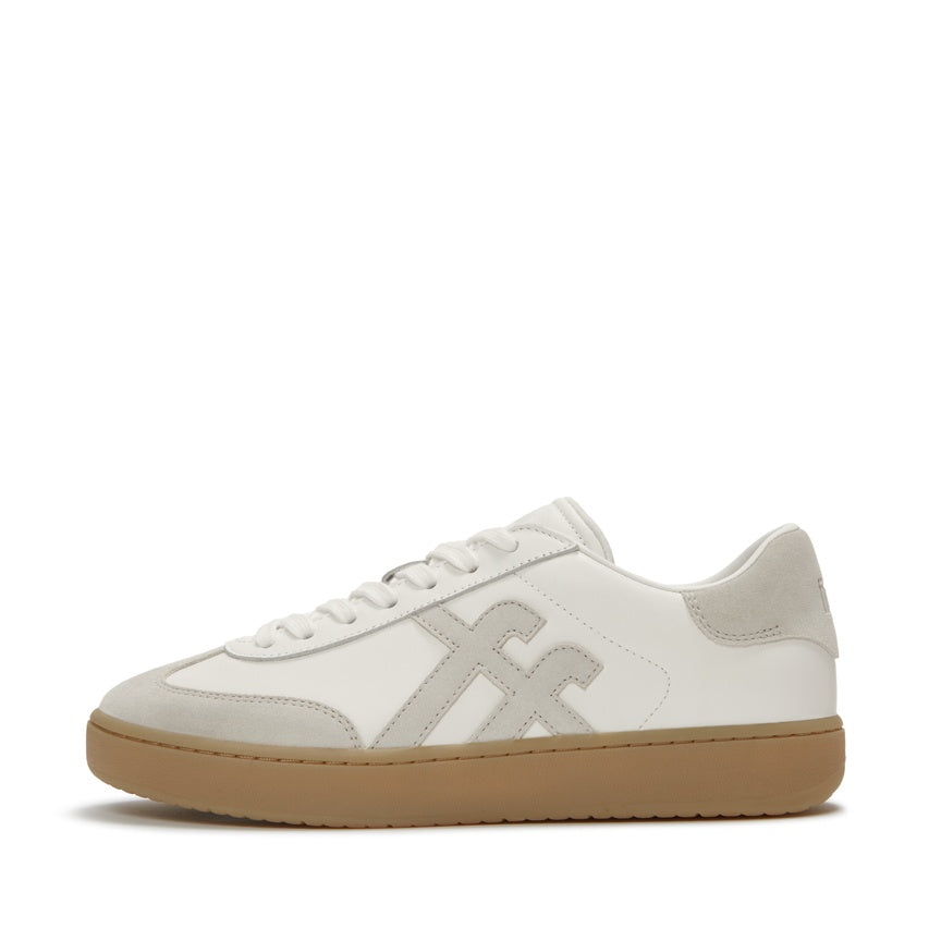 FITFLOP THE DASH T-TOE LEATHER/SUEDE SNEAKERS A6H-646 URBAN WHITE MIX