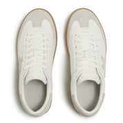 FITFLOP THE DASH T-TOE LEATHER/SUEDE SNEAKERS A6H-646 URBAN WHITE MIX