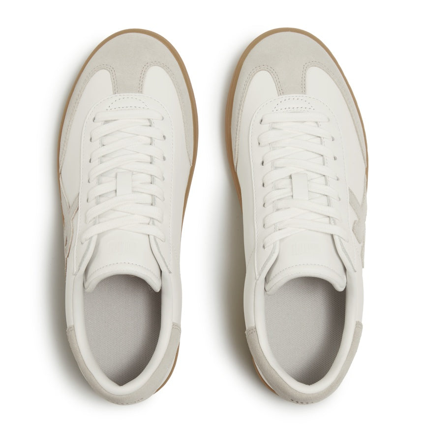 FITFLOP THE DASH T-TOE LEATHER/SUEDE SNEAKERS A6H-646 URBAN WHITE MIX
